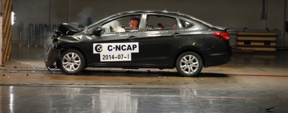 Haima M3 C-NCAP crash test 100% 50km/h